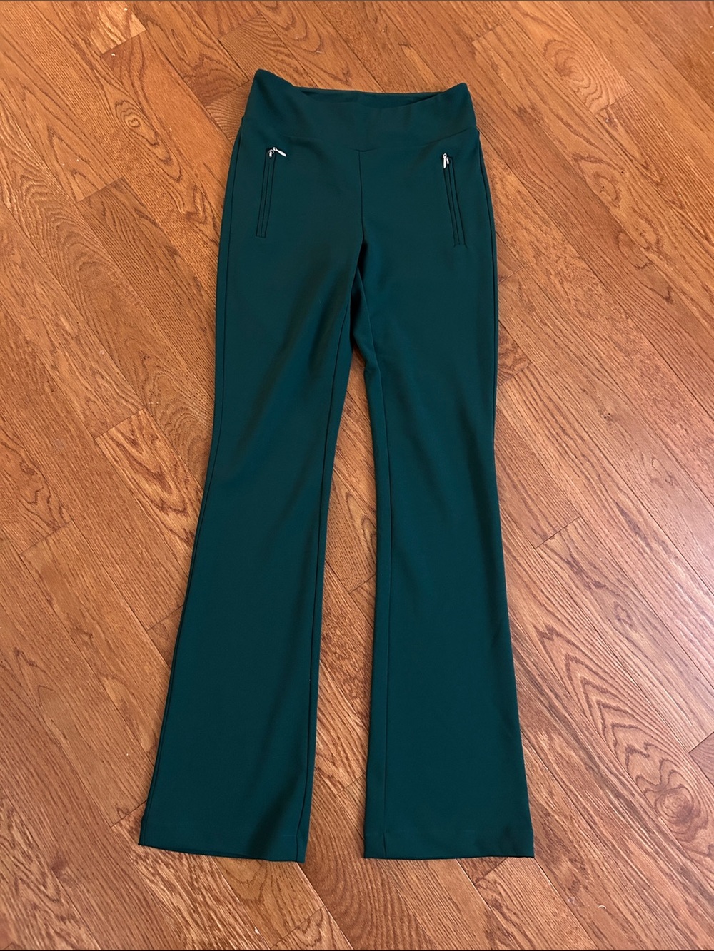 Suzy Shier Dark Emerald Green Flare Pants